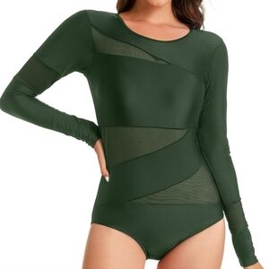 Green Long Sleeve Bodysuit